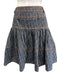 Christian Dior Size 6 Dark Wash & Orange Cotton Denim Logo Contrast Stitch Skirt Dark Wash & Orange / 6