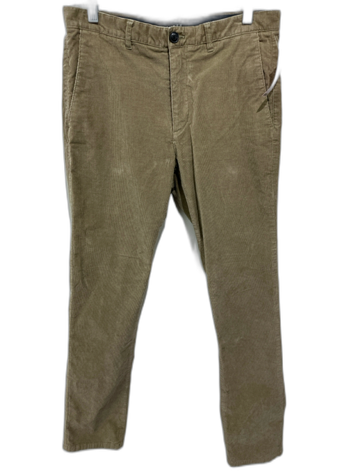 Theory Size 31 Brown Cotton Solid Zip Fly Men's Pants Brown / 31
