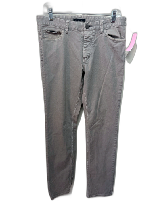 Theory Size 31 Gray Cotton Solid Zip Fly Men's Pants Gray / 31
