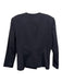 Lafayette 148 Size 12 Black Cotton Blend Shoulder Pads Asymmetrical Jacket Black / 12