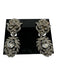 Barrera Silver Metal Rhinestone Clip On Earrings Silver
