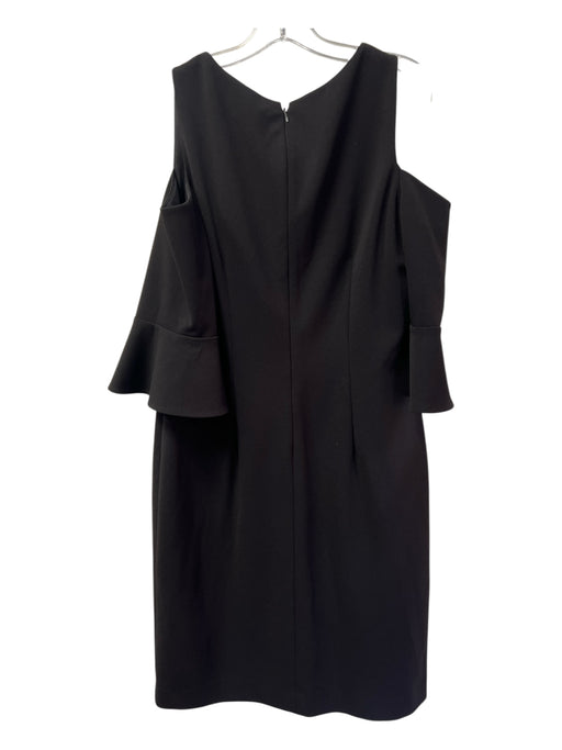 Antonio Melani Size 8 Black Polyester Off Shoulder Knee Length 3/4 Sleeve Dress Black / 8