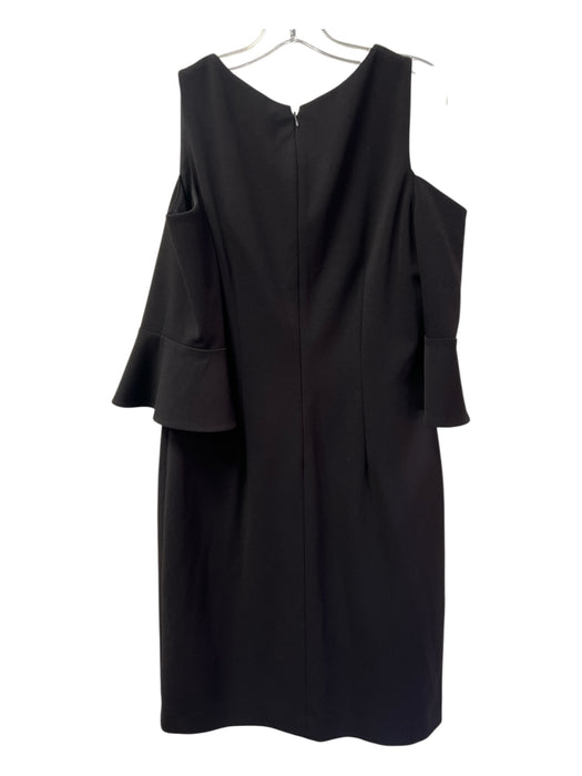 Antonio Melani Size 8 Black Polyester Off Shoulder Knee Length 3/4 Sleeve Dress Black / 8