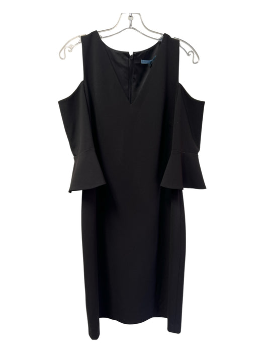 Antonio Melani Size 8 Black Polyester Off Shoulder Knee Length 3/4 Sleeve Dress Black / 8