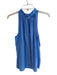 Ramy Brook Size M Blue Polyester Gathered Ruffle Neckline Halter Sleeveless Top Blue / M