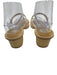 Dolce Vita Shoe Size 8.5 Beige Straw Block Heel Square Toe Double Strap Sandals Beige / 8.5