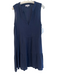 Michael Stars Size Medium Navy Cotton V Neck Sleeveless Gauze Knee length Dress Navy / Medium