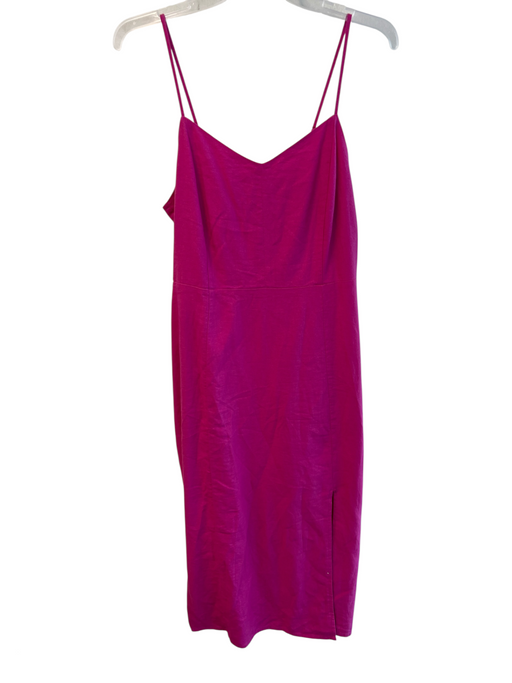 J Crew Size 8 Pink Linen & Viscose Side Zip Spaghetti Strap Ruched bodice Dress Pink / 8