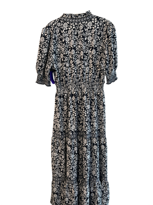 Max Studio Size Medium Black & White Polyester & Spandex V Neck Maxi Dress Black & White / Medium