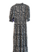 Max Studio Size Medium Black & White Polyester & Spandex V Neck Maxi Dress Black & White / Medium
