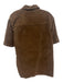 Golf le Fleur Size M Brown Cotton Cordouroy Quarter Zip Men's Short Sleeve Brown / M