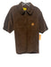 Golf le Fleur Size M Brown Cotton Cordouroy Quarter Zip Men's Short Sleeve Brown / M