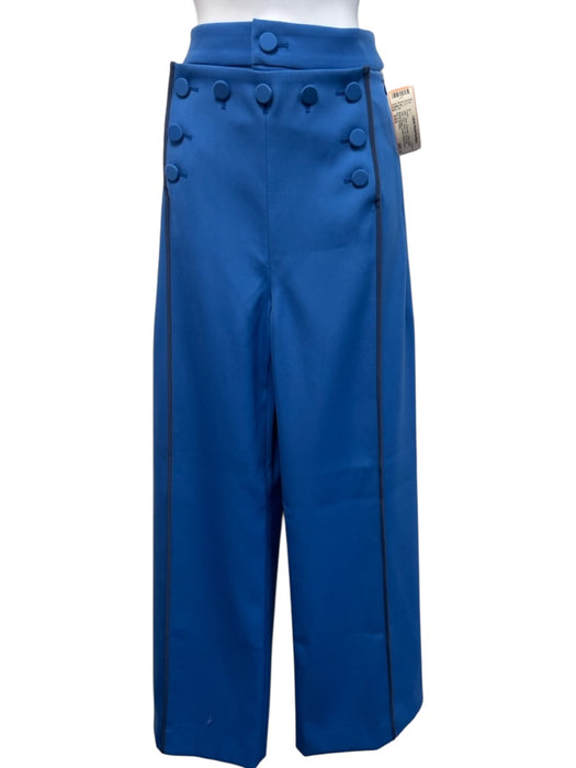 KZ_K STUDIO Size XXS Blue Polyester Sailor Buttons High Rise Wide Leg Pants Blue / XXS