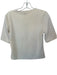 Rag & Bone Size M Cream Polyester Blend Short Sleeve Ribbed Top Cream / M
