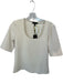 Rag & Bone Size M Cream Polyester Blend Short Sleeve Ribbed Top Cream / M
