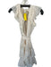 Zimmermann Size 2/M Cream Polyester Flutter Sleeves Polka Dot Pleated Wrap Dress Cream / 2/M