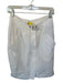 Missoni Size 6 Ivory Ramie Attached Belt Front Pockets Pencil Skirt Ivory / 6