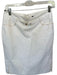 Roberto Cavalli Size 42 Ivory & Gold Cotton Blend Attached Belt Pencil Skirt Ivory & Gold / 42