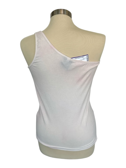 Dolce & Gabbana Size 44 Pink Cotton One Shoulder Perforated Graphic Top Pink / 44