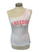 Dolce & Gabbana Size 44 Pink Cotton One Shoulder Perforated Graphic Top Pink / 44