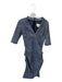 Nicole Miller Size M Navy & white Cotton Blend 3/4 Sleeve Abstract Dress Navy & white / M