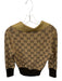 Gucci Size S Tan & brown Logo Knit Collar Long Sleeve Sweater Tan & brown / S