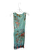 Fuzzi Size M Green & Orange Polyamid Sleeveless Botanical birds Fringe Dress Green & Orange / M