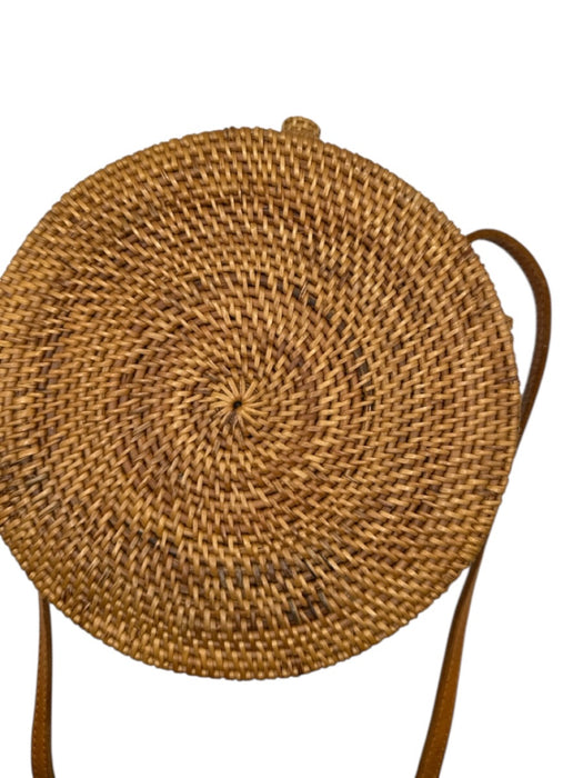 Street Level Tan & brown Wicker Leather Strap Canteen Bag Tan & brown / S