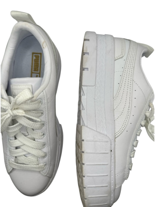 Puma Shoe Size 8 White Leather Platform Athletic Sneakers White / 8