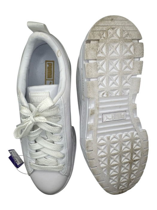 Puma Shoe Size 8 White Leather Platform Athletic Sneakers White / 8