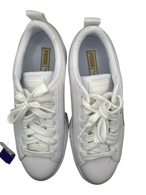 Puma Shoe Size 8 White Leather Platform Athletic Sneakers White / 8