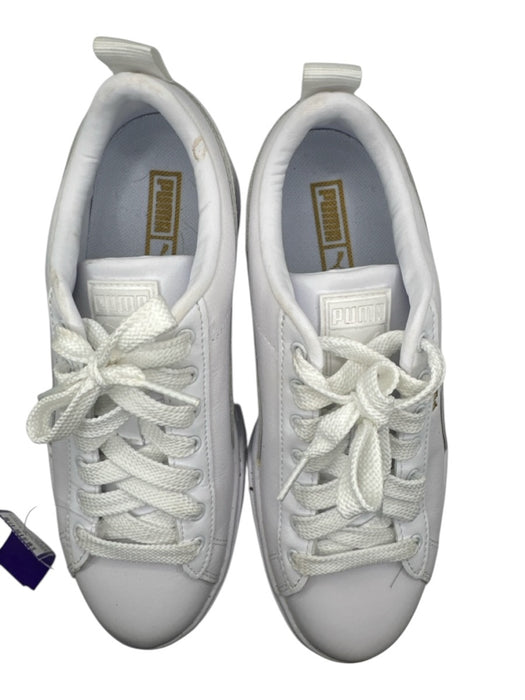 Puma Shoe Size 8 White Leather Platform Athletic Sneakers White / 8