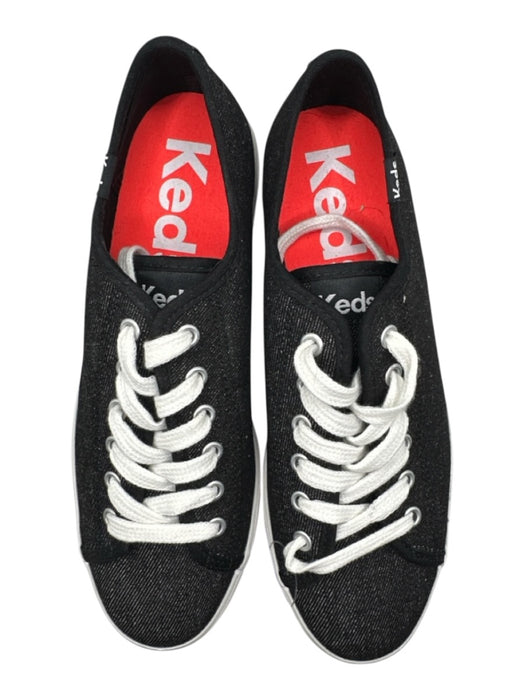 Keds Shoe Size 8 Black & White Canvas Platform Lace Up Athletic Sneakers Black & White / 8