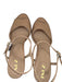 INEZ Shoe Size 7.5 nude Patent Leather Platform Ankle Strap Block Heel Sandals nude / 7.5