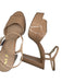 INEZ Shoe Size 7.5 nude Patent Leather Platform Ankle Strap Block Heel Sandals nude / 7.5