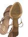 INEZ Shoe Size 7.5 nude Patent Leather Platform Ankle Strap Block Heel Sandals nude / 7.5