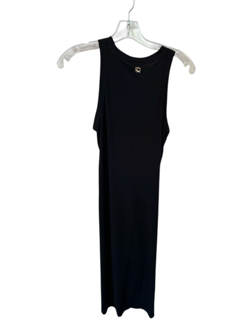 Donna Karan Size S Black Polyester Sleeveless Gathered Midi Dress Black / S