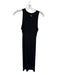 Donna Karan Size S Black Polyester Sleeveless Gathered Midi Dress Black / S