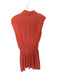 Ramy Brook Size S Orange Polyester Sleeveless Shoulder Pads Buttons Twist Dress Orange / S