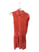 Ramy Brook Size S Orange Polyester Sleeveless Shoulder Pads Buttons Twist Dress Orange / S