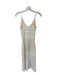 Caroline Constas Size XS Cream Spaghetti Strap Knit Midi Dress Cream / XS