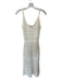 Caroline Constas Size XS Cream Spaghetti Strap Knit Midi Dress Cream / XS