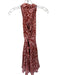 Veronica Beard Size 6 Rust & Pink Linen Blend Sleeveless Flowers Buttons Dress Rust & Pink / 6