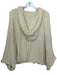 Rosie Neira Size XS/S Cream Nylon Blend Hood Cable Knit Buttons Sweater Cream / XS/S