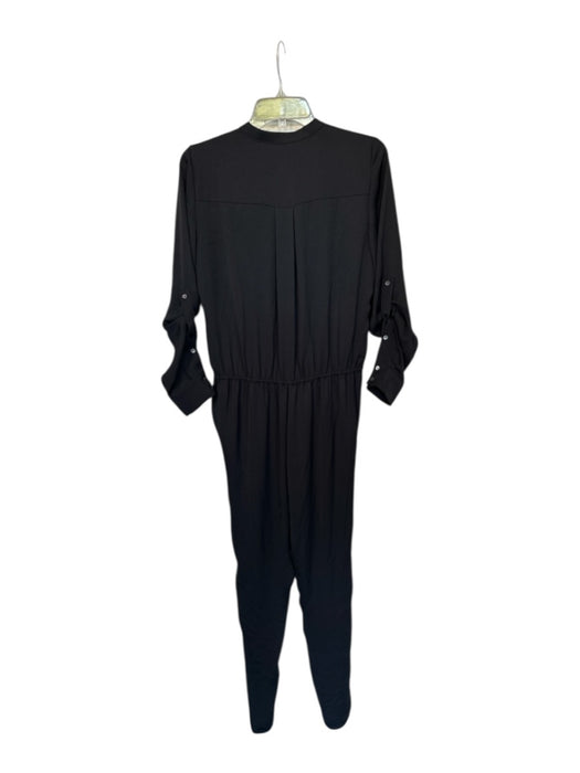 Vince Size 6 Black Polyester Long Sleeve Buttons Drawstring Waist Jumper Black / 6
