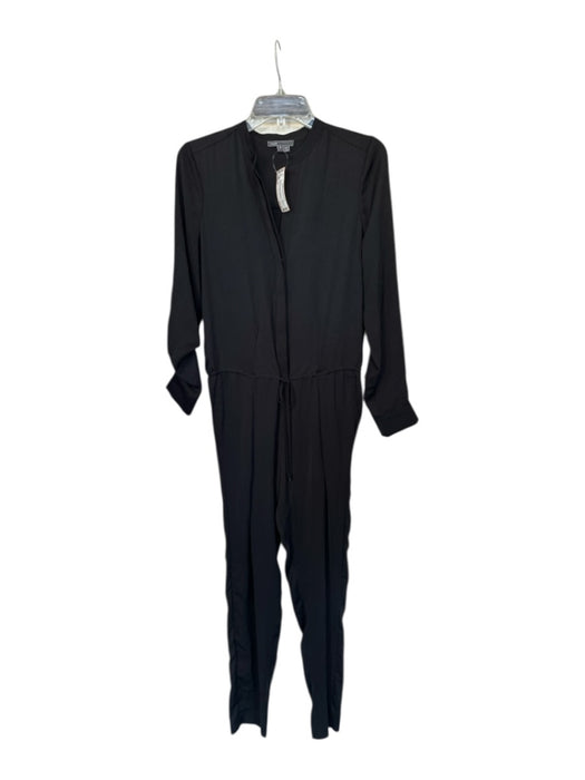 Vince Size 6 Black Polyester Long Sleeve Buttons Drawstring Waist Jumper Black / 6