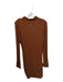 L Space Size S Rust Viscose Blend Long Sleeve Metallic Gathered Front Dress Rust / S