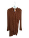 L Space Size S Rust Viscose Blend Long Sleeve Metallic Gathered Front Dress Rust / S