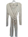Faceplant Dreams Size S Cream Bamboo Blend Long Sleeve Wrap Wide Leg Pant Set Cream / S