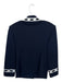 St. John Collection Size 8 Navy & white Wool Blend Ribbon Detail Knit Jacket Navy & white / 8